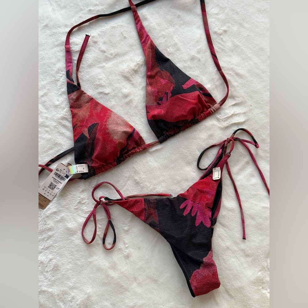 ETAM Floral Bikini Set S/M NWT